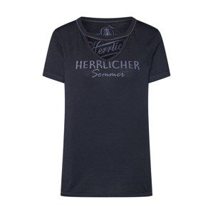 Herrlicher Tričko 'Belynda'  námořnická modř / černá