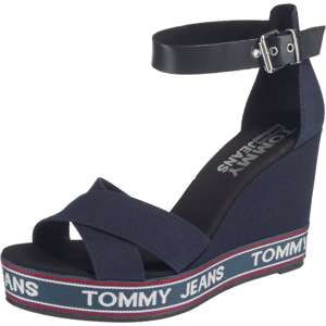 Tommy Jeans Páskové sandály 'Luna'  noční modrá / červená / bílá