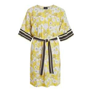 OBJECT Letní šaty  žlutá / černá / bílá