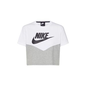 Nike Sportswear Tričko  šedý melír / bílá