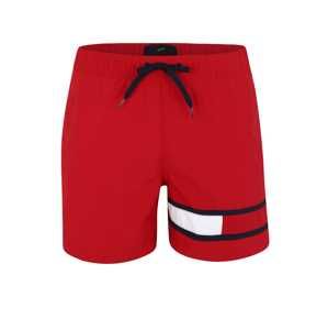Tommy Hilfiger Underwear Plavecké šortky  červená / bílá