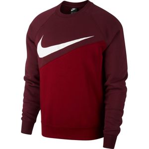 Nike Sportswear Mikina 'NSW Swoosh'  bordó / ohnivá červená / bílá