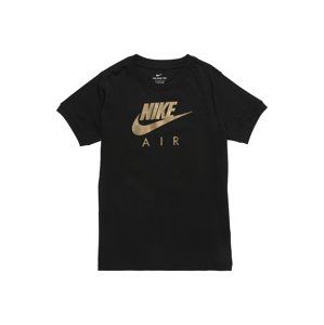 Nike Sportswear Tričko 'Ringer'  černá / zlatá