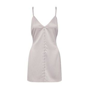 Missguided Letní šaty 'Satin Button Detail Strappy'  stříbrná