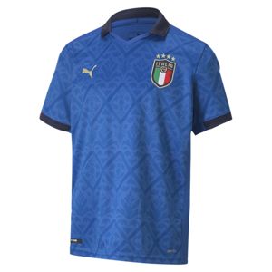 PUMA Funkční tričko 'Italien Home EM 2021'  modrá / noční modrá / světle zelená / melounová / mix barev