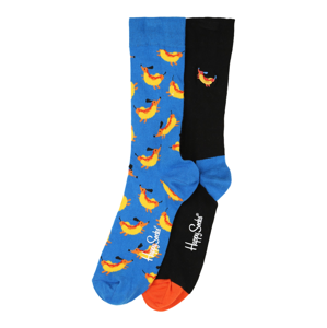 Happy Socks Ponožky  modrá / černá / žlutá / oranžová