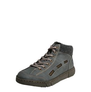 RIEKER Sportovní šněrovací boty  tmavě šedá / chladná modrá