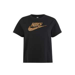 Nike Sportswear Tričko 'SS LA Plus'  zlatá / černá
