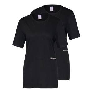 Calvin Klein Underwear Tričko na spaní 'S/S CREW NECK 2PK'  černá