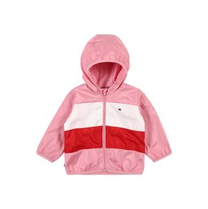 TOMMY HILFIGER Přechodná bunda  pink / bílá / červená