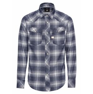 G-STAR RAW Košile '3301 Shirt l/s'  modrá / bílá