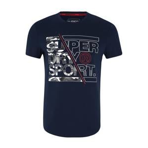 Superdry Funkční tričko 'Core Graphic'  tmavě modrá / šedá / červená / bílá