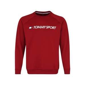 Tommy Sport Sportovní mikina 'FLEECE LOGO CREW NECK'  vínově červená
