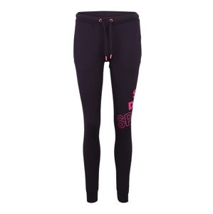 Superdry Sportovní kalhoty 'CORE GRAPHIC'  pink / černá