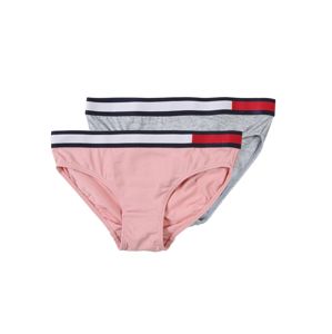 Tommy Hilfiger Underwear Spodní prádlo '2P BIKINI Girls'  šedý melír / růžová