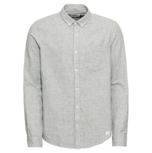 NOWADAYS Košile 'button-down double weave shirt'  šedý melír