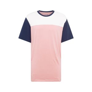 Jack & Jones Plus Tričko  růžová / námořnická modř / bílá