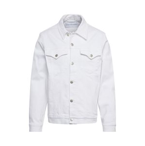 Calvin Klein Jeans Přechodná bunda 'FOUNDATION SLIM DENIM JACKET'  bílá džínovina