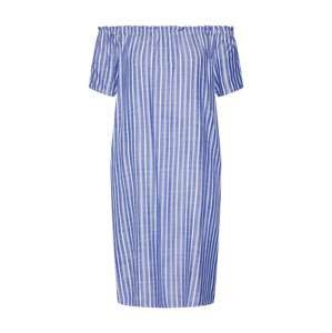 STREET ONE Letní šaty 'EOS yarn dyed striped Carmen D'  modrá