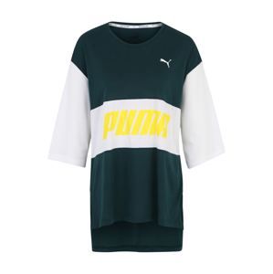 PUMA Funkční tričko 'Modern Sports Boyfriend Tee'  žlutá / tmavě zelená / bílá