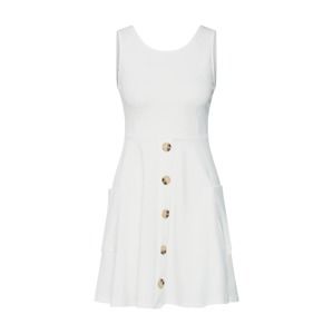 Boohoo Letní šaty 'Double Pocket Utility Dress with Button Through Skirt'  bílá
