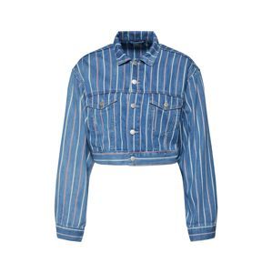 Pepe Jeans Přechodná bunda 'Fern Stripe'  modrá džínovina / růžová / bílá