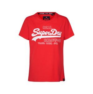 Superdry Tričko  červená / bílá