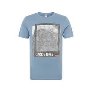 JACK & JONES Tričko 'FORT'  modrá / šedá / bílá