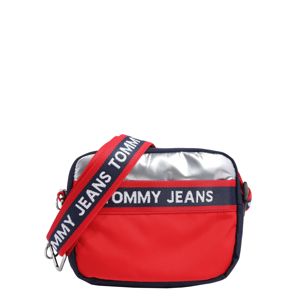 Tommy Jeans Taška přes rameno 'TJW LOGO TAPE CROSSOVER CB'  červená / stříbrná / modrá