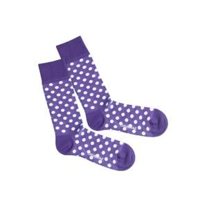 DillySocks Ponožky 'Purple Dots'  fialová / bílá