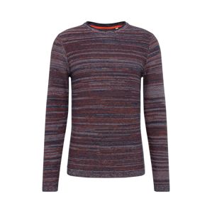 TOM TAILOR Svetr 'stripy colored sweater'  modrá / mix barev / oranžová