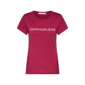 Calvin Klein Jeans Tričko 'INSTITUTIONAL LOGO'  červená