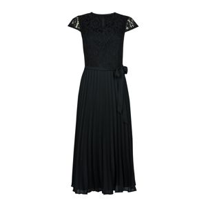 Dorothy Perkins Koktejlové šaty 'BLACK LACE PLEAT MIDI DRESS'  černá