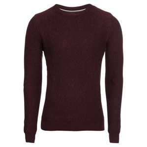 TOM TAILOR Svetr 'basic structured sweater'  burgundská červeň