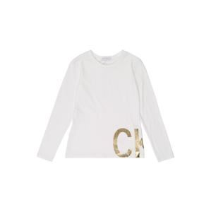 Calvin Klein Jeans Tričko  zlatá / bílá