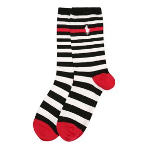 POLO RALPH LAUREN Ponožky  černá / bílá / červená