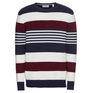ESPRIT Svetr 'ottoman stripe Sweaters'  béžová / námořnická modř / bordó