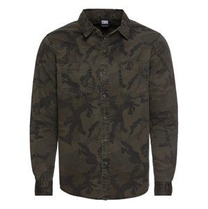 Urban Classics Košile 'Camo Shirt'  tmavě šedá / khaki / olivová