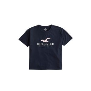 HOLLISTER Tričko 'Timeless'  bílá / námořnická modř
