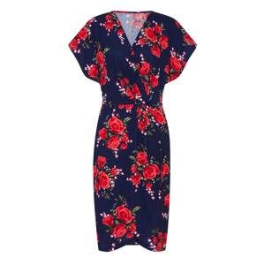 Mela London Letní šaty 'WRAP EFFECT DRESS'  námořnická modř / červená