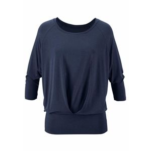 LASCANA Oversized tričko 'Yoga & Relax'  noční modrá