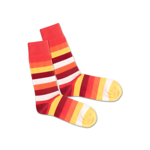 DillySocks Ponožky 'Lava Line'  žlutá / červená / oranžová
