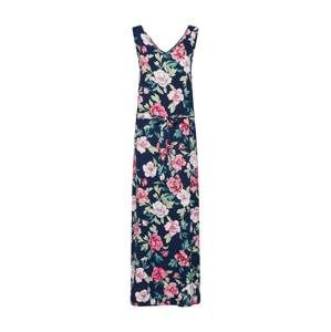 JACQUELINE De YONG Letní šaty 'JDYSTAR S/L MAXI DRESS WVN FS'  námořnická modř / růžová