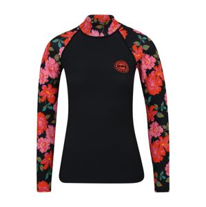 BILLABONG Funkční tričko 'flower'  zelená / černá / růžová