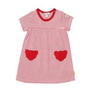 Steiff Collection Šaty  červená / bílá / pastelově červená / starobéžová