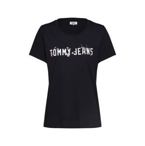 Tommy Jeans Tričko 'FLORAL'  černá